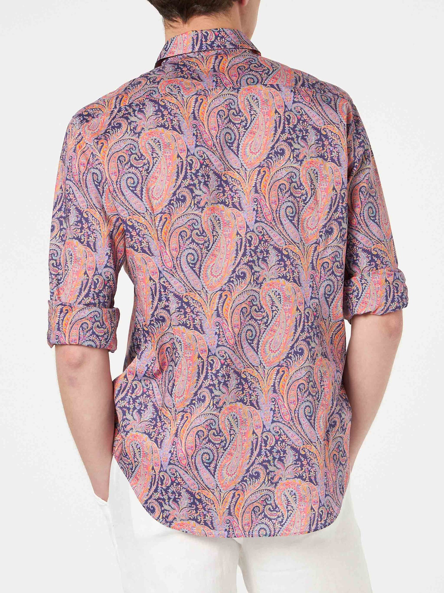 Man muslin cotton Sikelia shirt with paisley print | Made with Liberty fabric