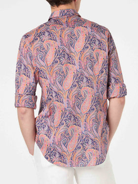 Man muslin cotton Sikelia shirt with paisley print | Made with Liberty fabric