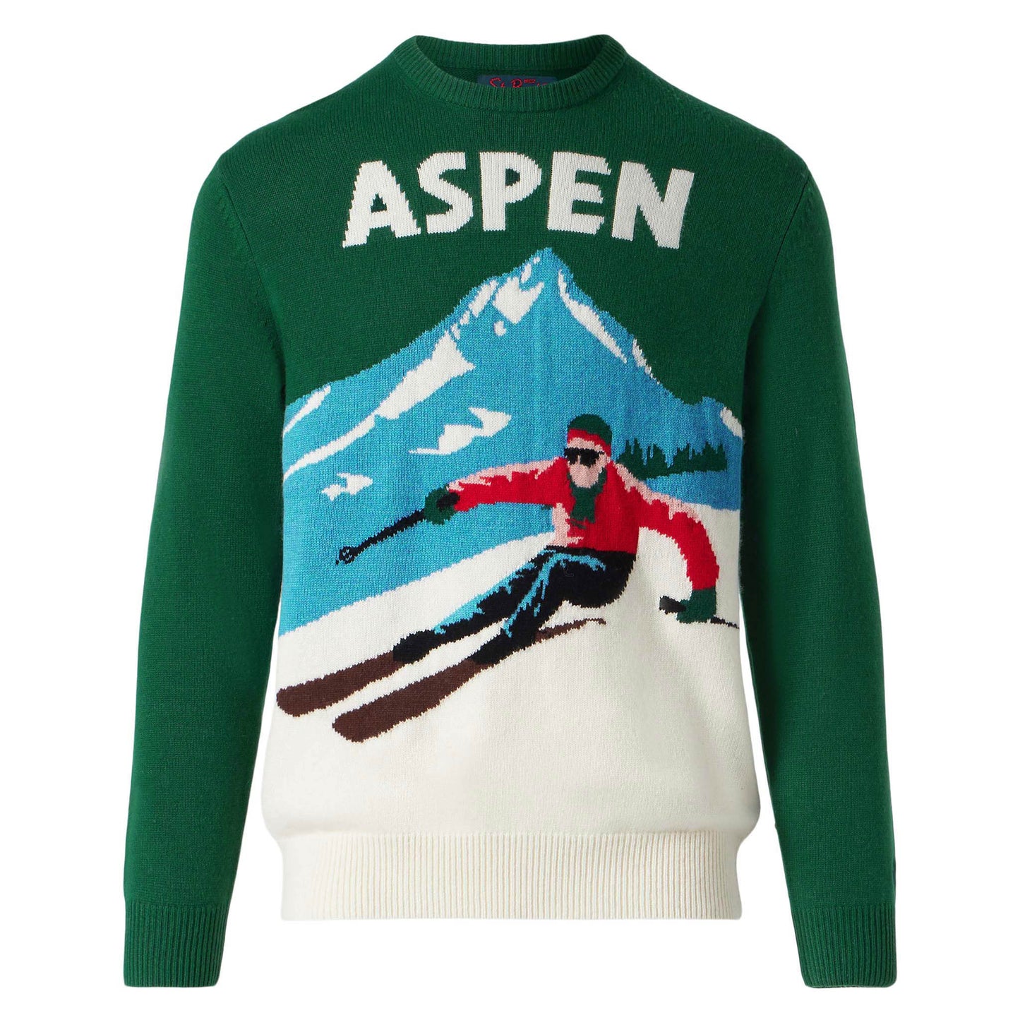 Maglione da uomo stampa cartolina vintage Aspen