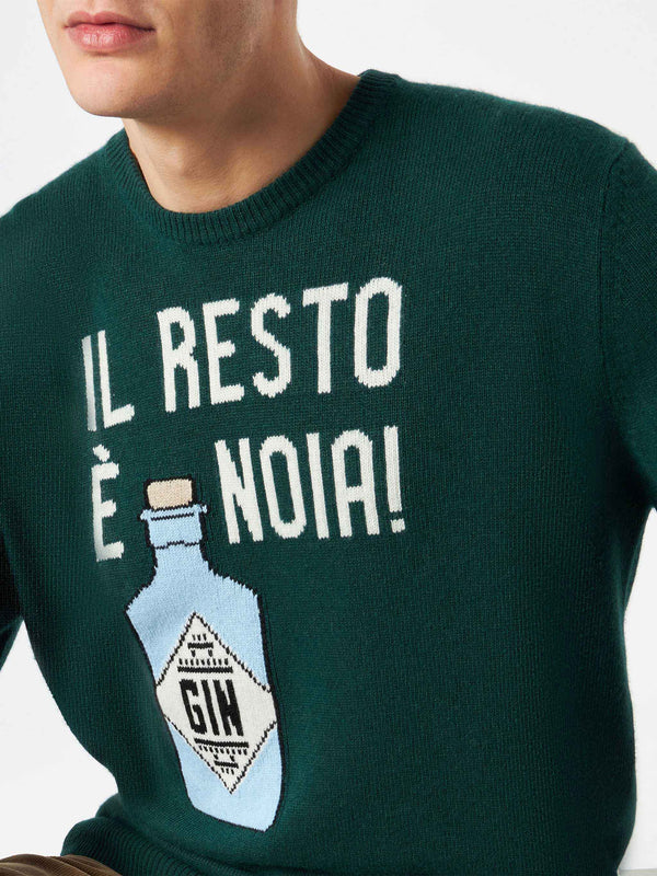 Man sweater with Il Resto è Noia print