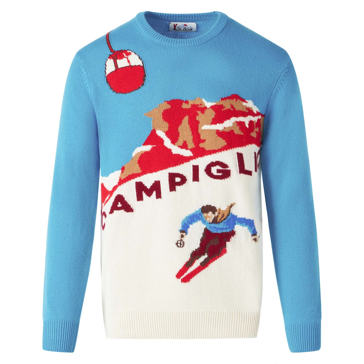 Maglione da uomo con cartolina Campiglio