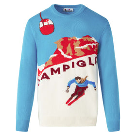 Maglione da uomo con cartolina Campiglio