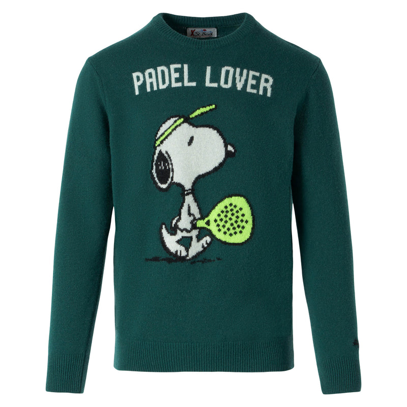 Grüner Herrenpullover mit Snoopy-Aufdruck | SNOOPY – PEANUTS™ SONDEREDITION