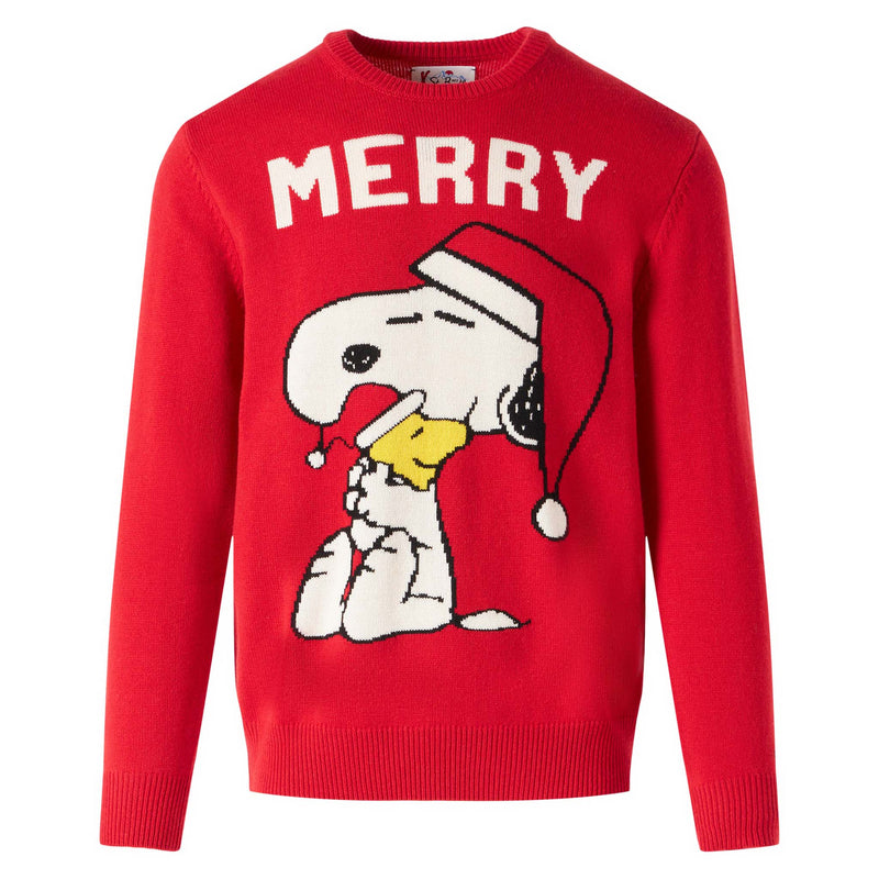 Maglione rosso da uomo con stampa Snoopy | SNOOPY - EDIZIONE SPECIALE PEANUTS™