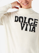 Maglia dolcevita in misto cashmere