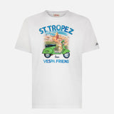 Herren-T-Shirt aus Baumwolle mit St. Tropez-Vespa-Aufdruck | VESPA® SONDEREDITION