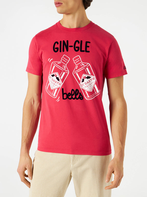 Herren-T-Shirt mit Gin-Gle Bells-Aufdruck