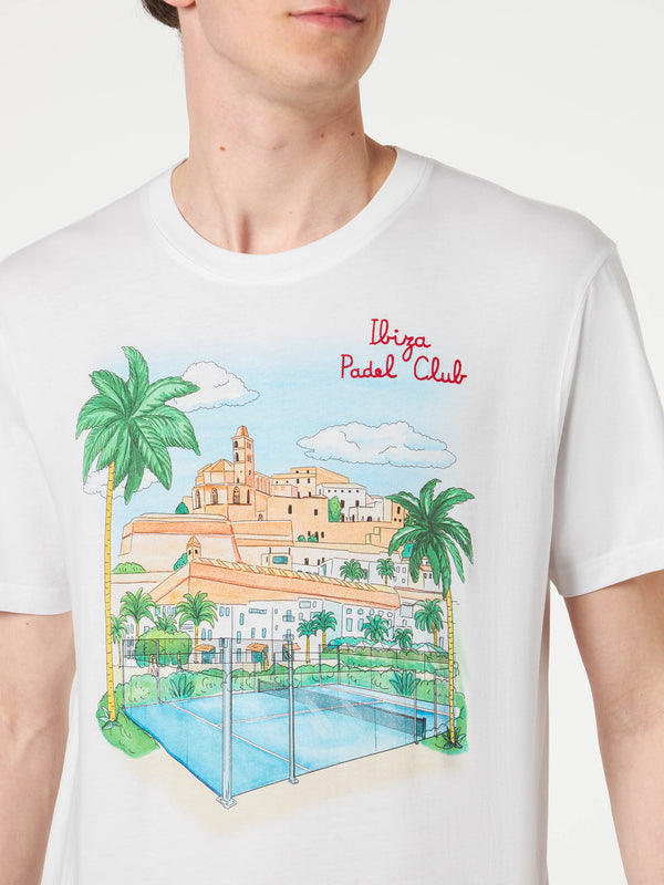 T-shirt da uomo in cotone con ricamo Ibiza Padel Club