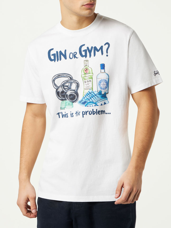 Herren-T-Shirt aus Baumwolle mit Gin- oder Gym-Aufdruck
