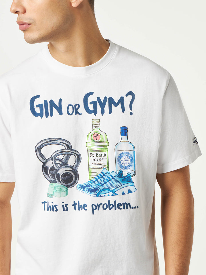 Herren-T-Shirt aus Baumwolle mit Gin- oder Gym-Aufdruck