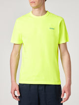 T-shirt da uomo in cotone giallo