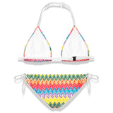 Mädchen-Strick-Bikini-Chevron