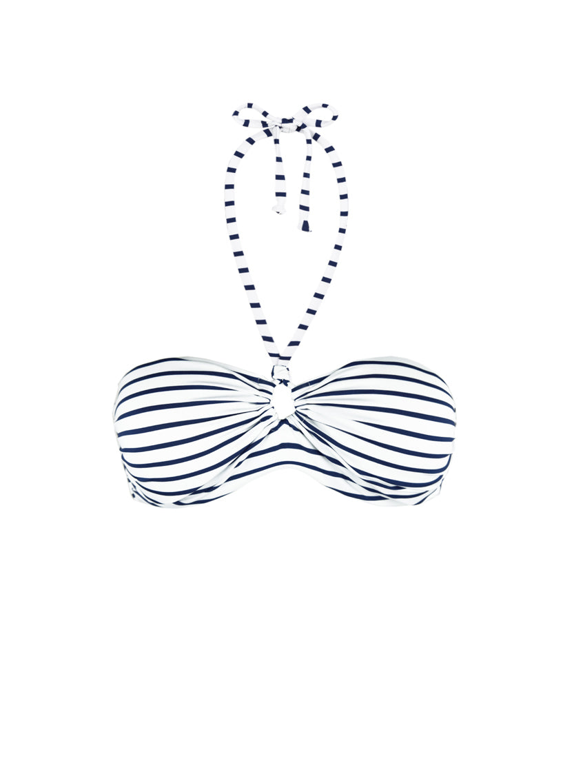 Striped print bandeau top