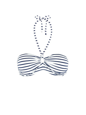 Striped print bandeau top
