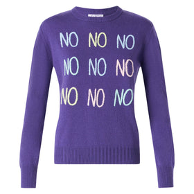 Woman sweater with NO NO NO embroidery - MC2 Saint Barth