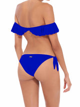 Schulterfreier, gerüschter Bluette-Bikini