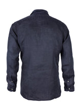 Man blue navy linen Pamplona shirt