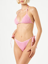 Woman crinkle triangle bikini