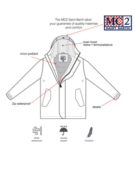Parka für Jungen in Militärgrün mit Kapuze Voyager Jr