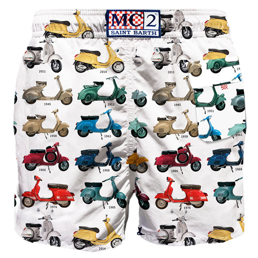 Klassische Herren-Badeshorts mit Vespa®-Aufdruck | VESPA® SONDEREDITION