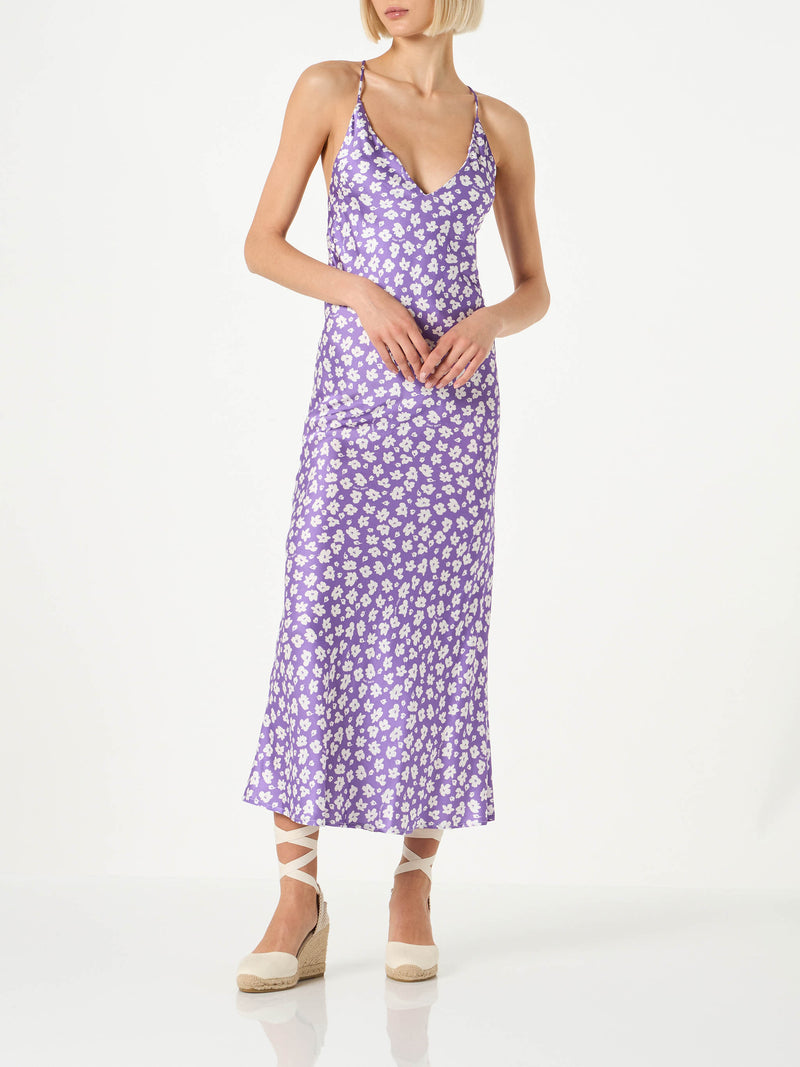 Damen Slipkleid Eydis mit Gänseblümchen-Print