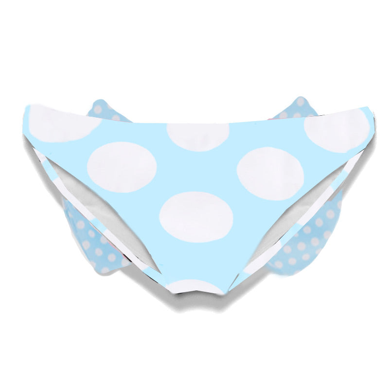 Slip da bagno da bambina con fiocco azzurro