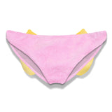 Slip da bagno da bambina in spugna con fiocco