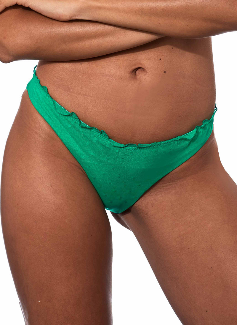 Smaragdgrüne, freche Damen-Badehose