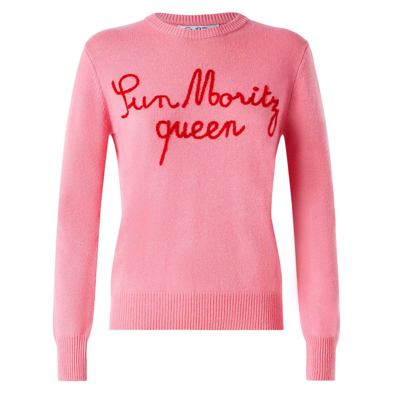 Woman sweater with Sun Moritz Queen embroidery