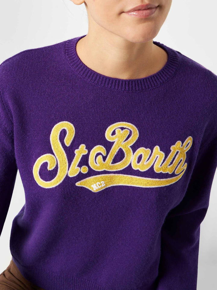 Woman purple cropped sweater - MC2 Saint Barth