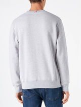 Man crewneck sweatshirt with terry logo