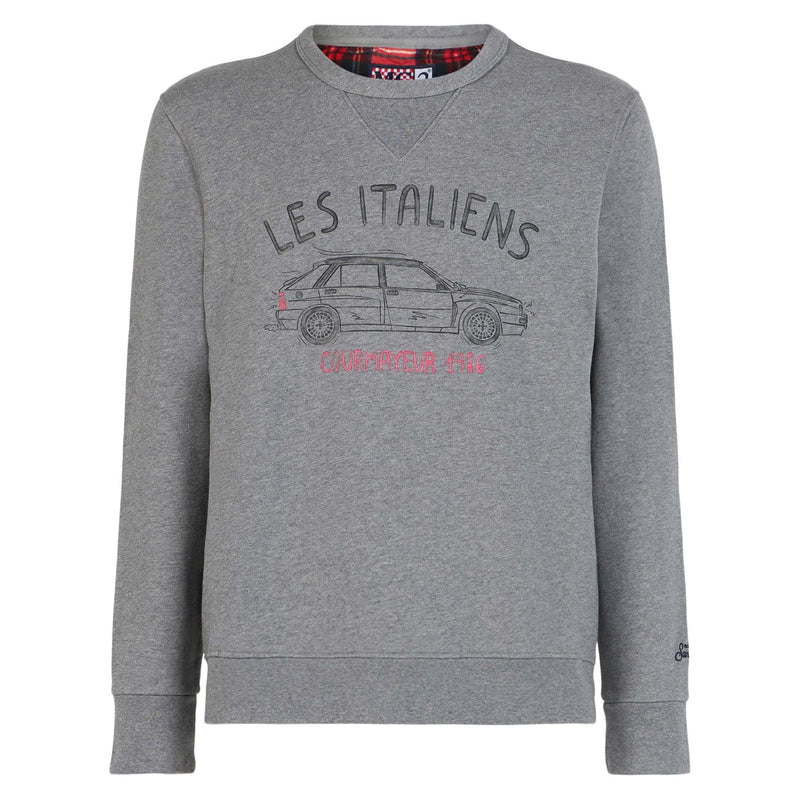 Baumwoll-Sweatshirt mit Les Italiens-Aufdruck