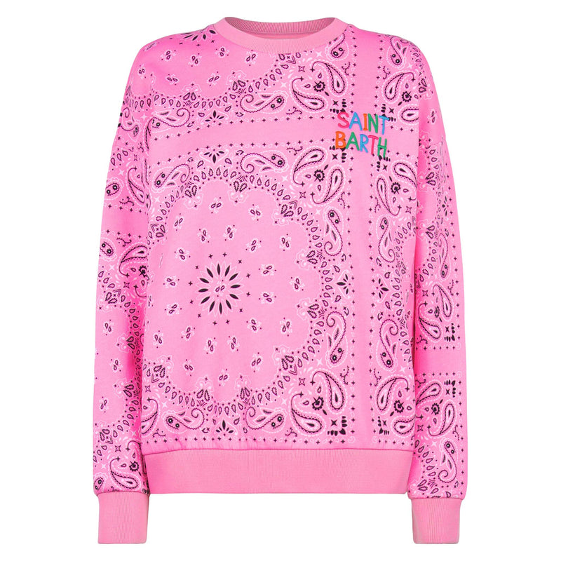 Woman sweatshirt Stardust with bandanna print