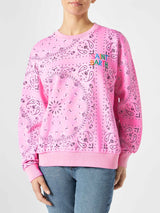 Woman sweatshirt Stardust with bandanna print