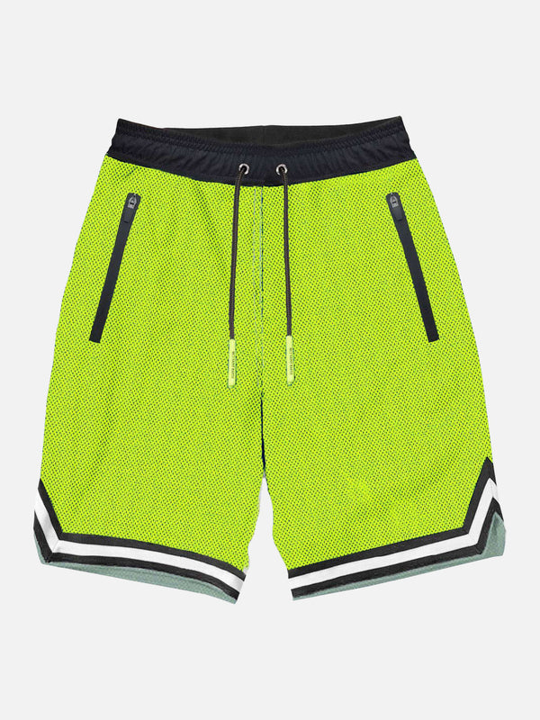 Fluo yellow swim shorts surf style