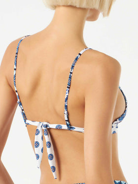 Woman triangle top with gipsy print - MC2 Saint Barth