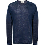 T-Shirt da Uomo in lino Blu Navy 