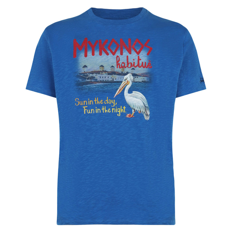 Herren-T-Shirt mit Mykonos-Print