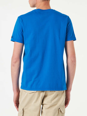 Man cotton vintage treatment t-shirt with St. Barth Padel Club print