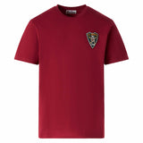 T-shirt da uomo bordeaux con stampa