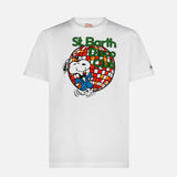 Man cotton t-shirt with St. Barth Disco Club and Snoopy print | SNOOPY - PEANUTS™ SPECIAL EDITION