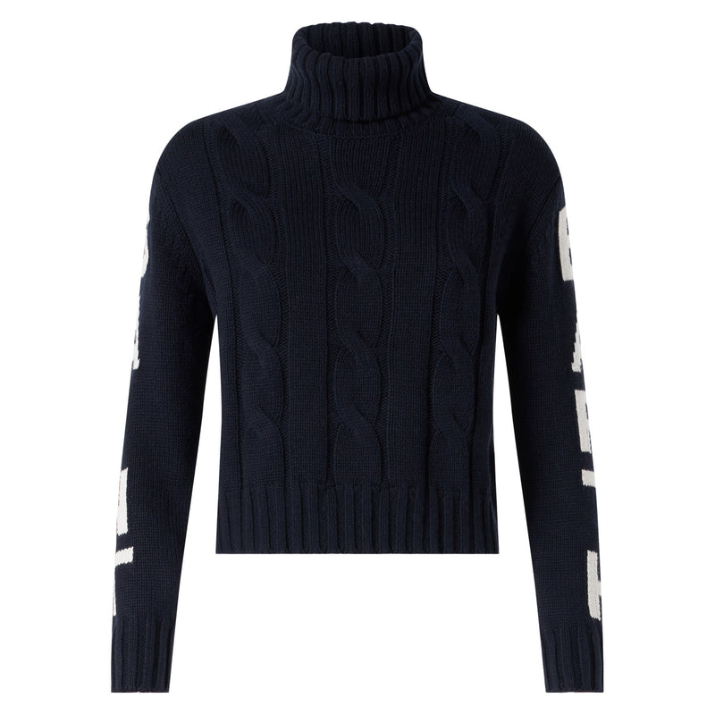 Rollkragenpullover mit Zopfmuster von Saint Barth