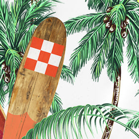 Jungen-Badeshorts mit Surfbrett-Print