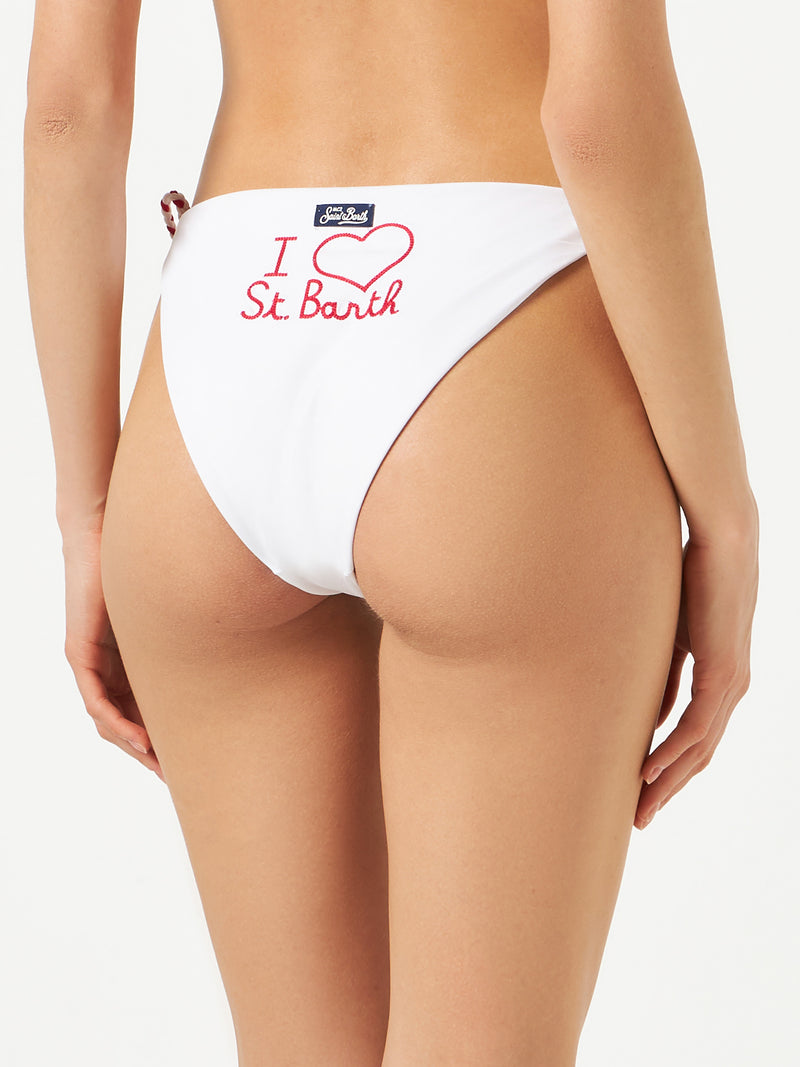 Damen-Badehose mit „I love St. Barth“-Stickerei