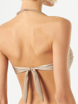 Shiny dove grey bandeau top