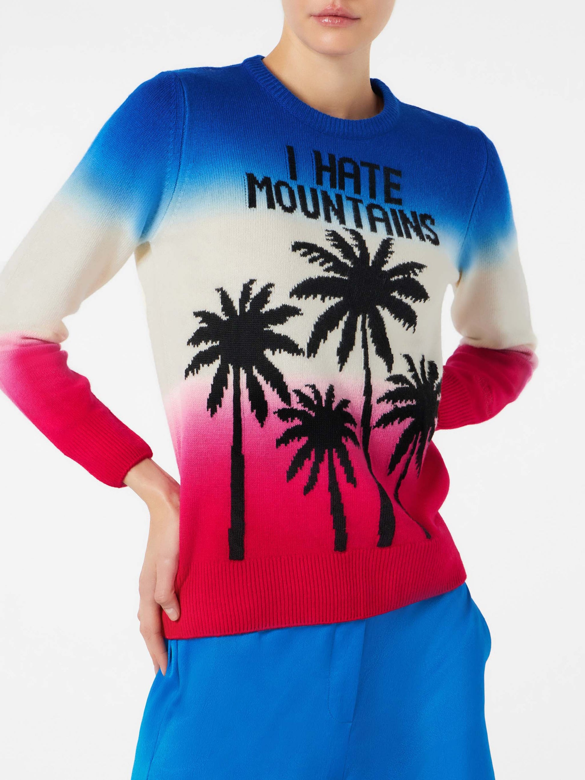 Woman sweater with purple and fucsia gradient - MC2 Saint Barth