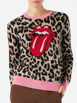 Gebürsteter Damenpullover mit Animal-Print | DIE ROLLING STONES® SONDEREDITION