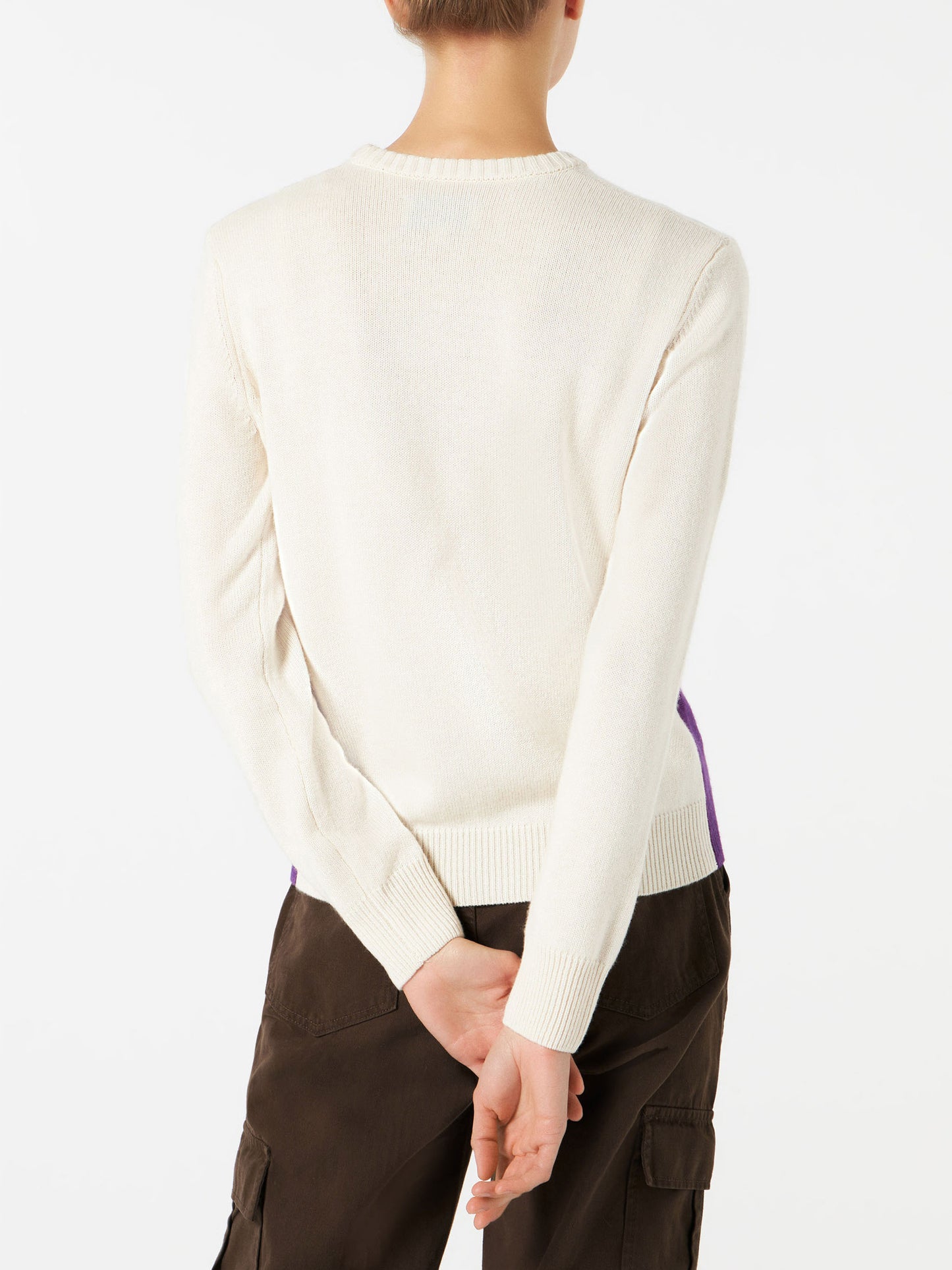 Woman crewneck sweater with St.Moritz
