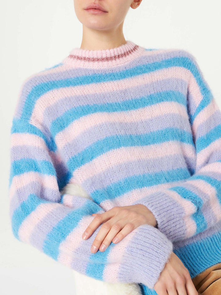 Brushed knit sweater with lurex details - MC2 Saint Barth