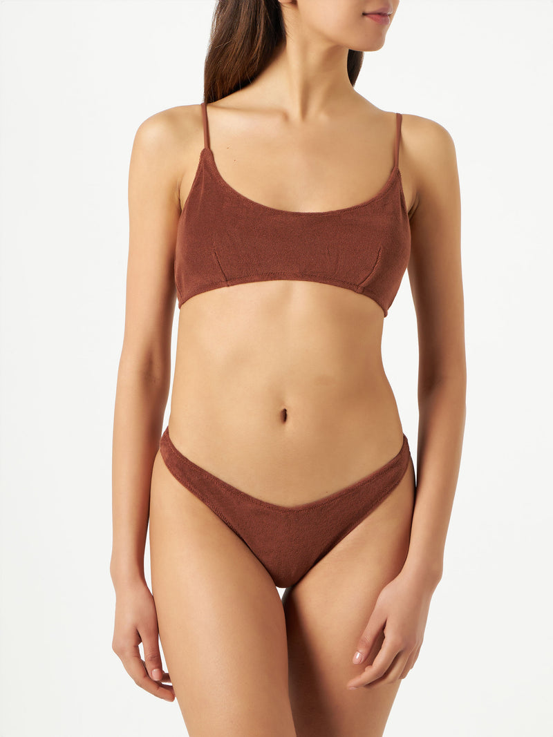 Woman terry bralette bikini